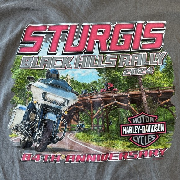 Harley Davidson South‎ Dakota Sturgis Biker Graphic T shirt Men's Size XL - Picture 11 of 11